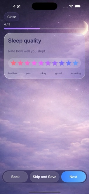 Sleep on a ten-star scale